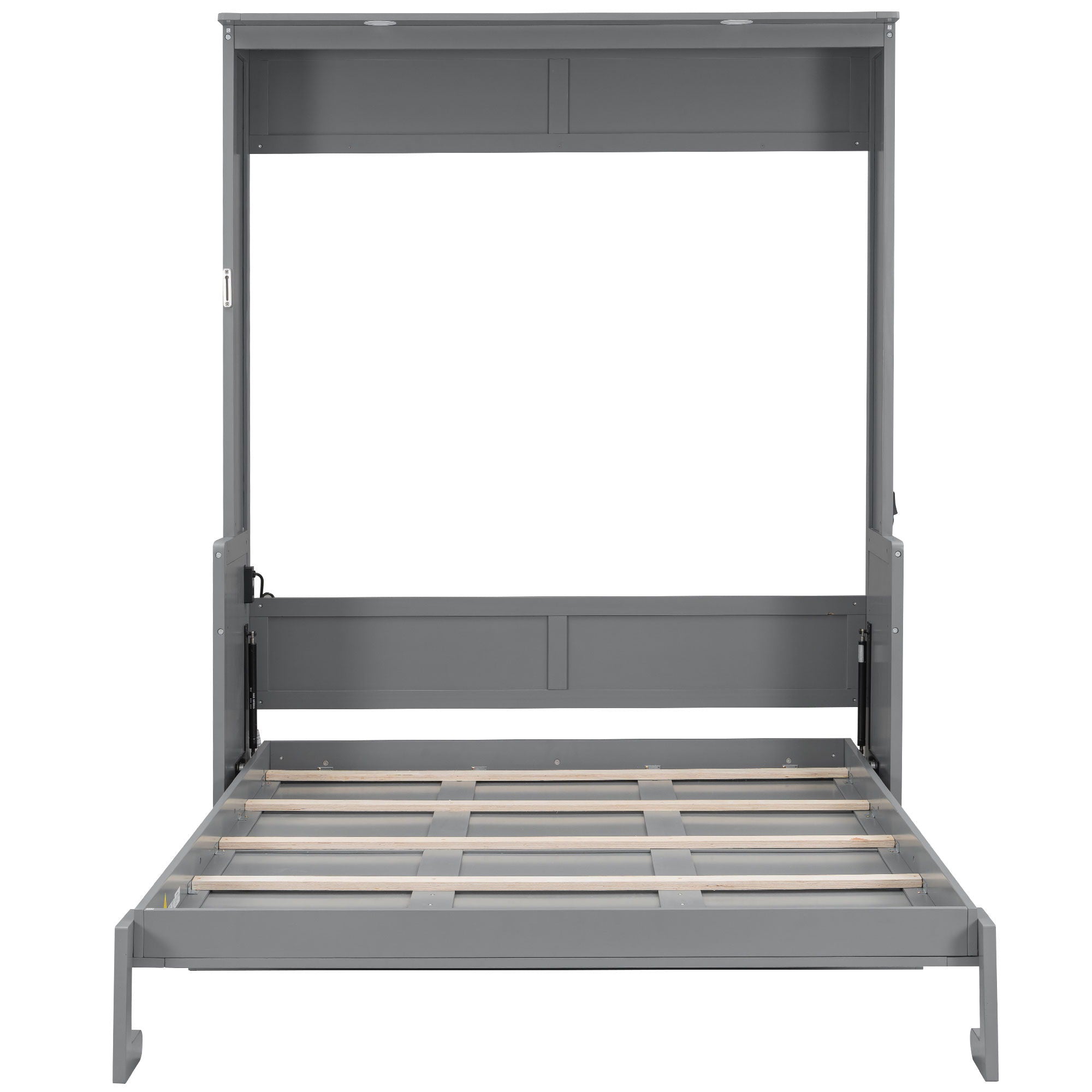 Murphy Bed With Desk, LED Lights & USB Charging Station