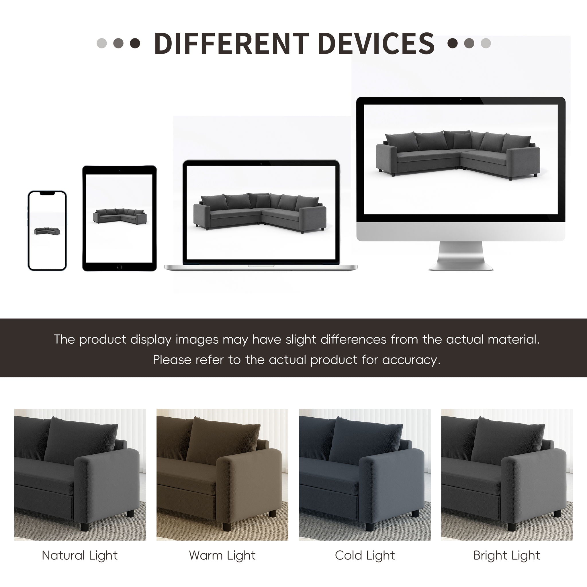 Modern Modular Sectional Oversized Couch Set With Pillows, Minimalist Style Wide Seat Comfy Sofa