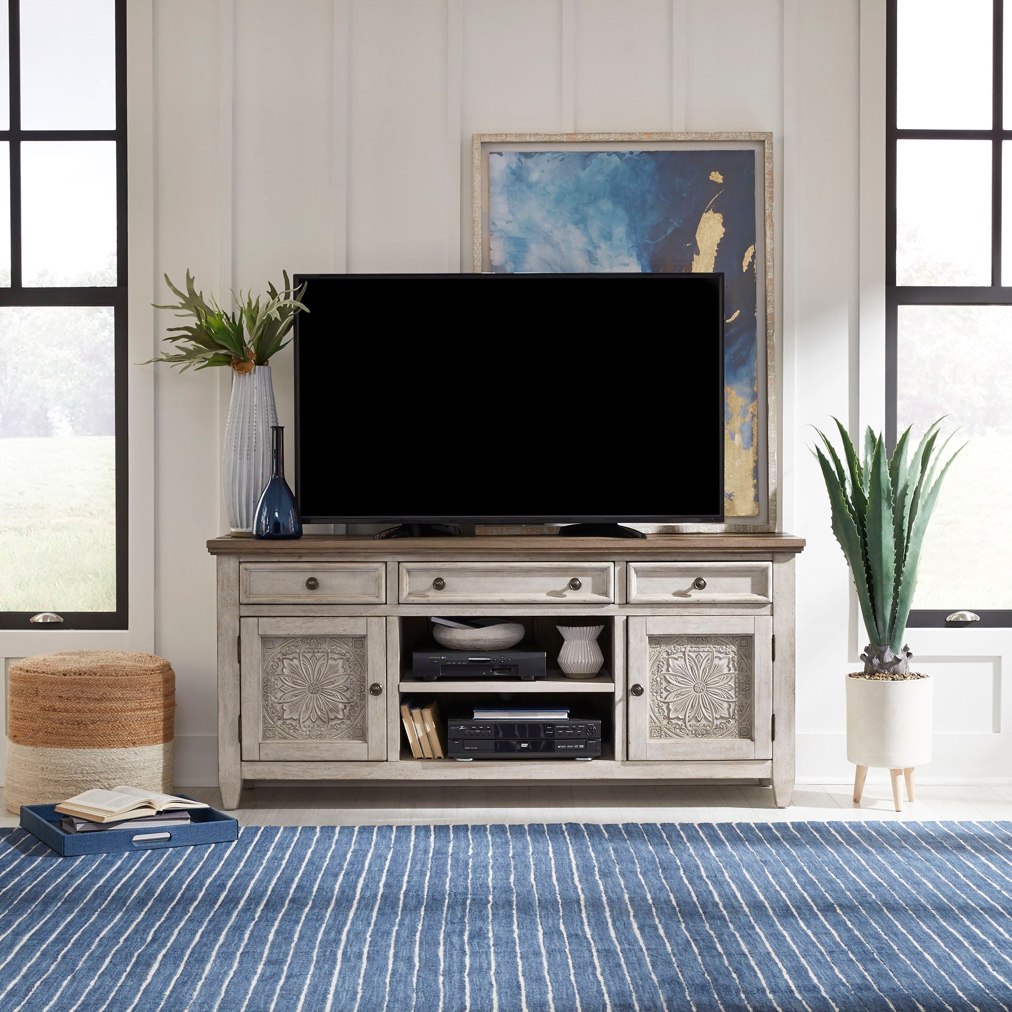 Liberty Furniture Heartland - Tile TV Console | Meri Furniture