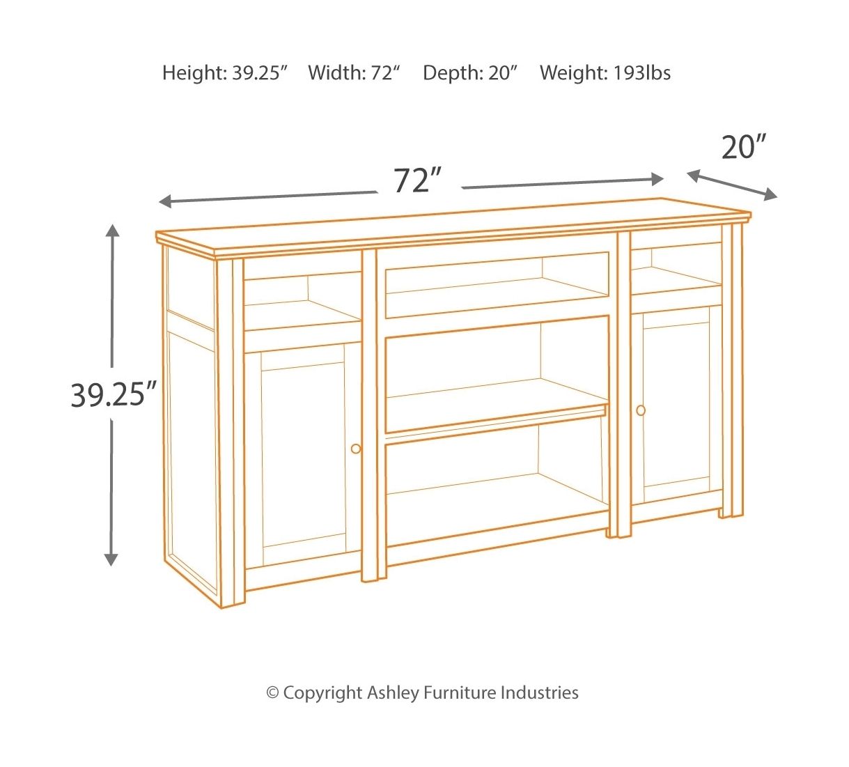 Signature Design by Ashley® Harpan - Reddish Brown - 2 Pc. - 72" TV Stand With Electric Infrared Fireplace Insert | Meri Furniture