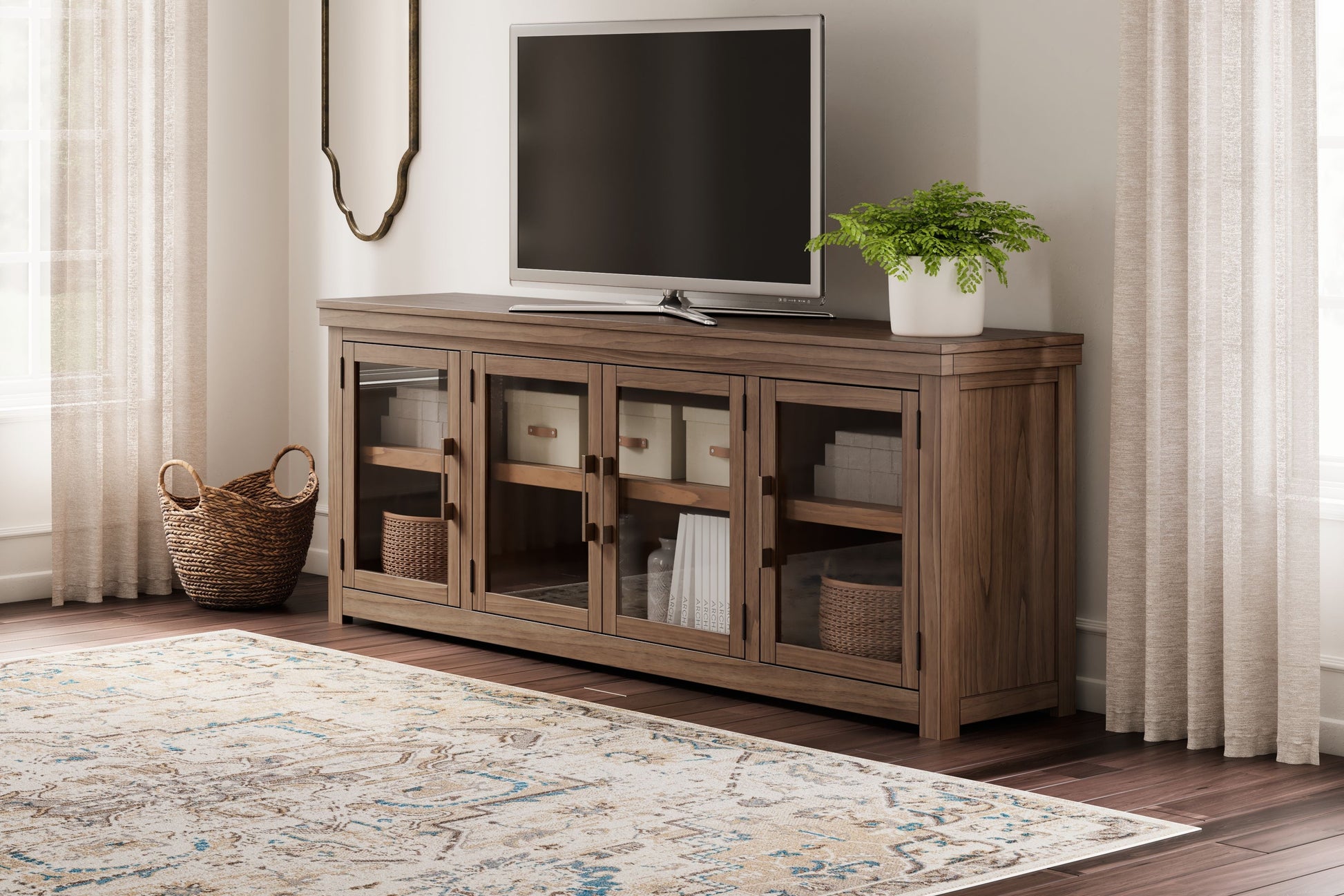 Signature Design by Ashley® Boardernest - Brown - Extra Large TV Stand | Meri Furniture