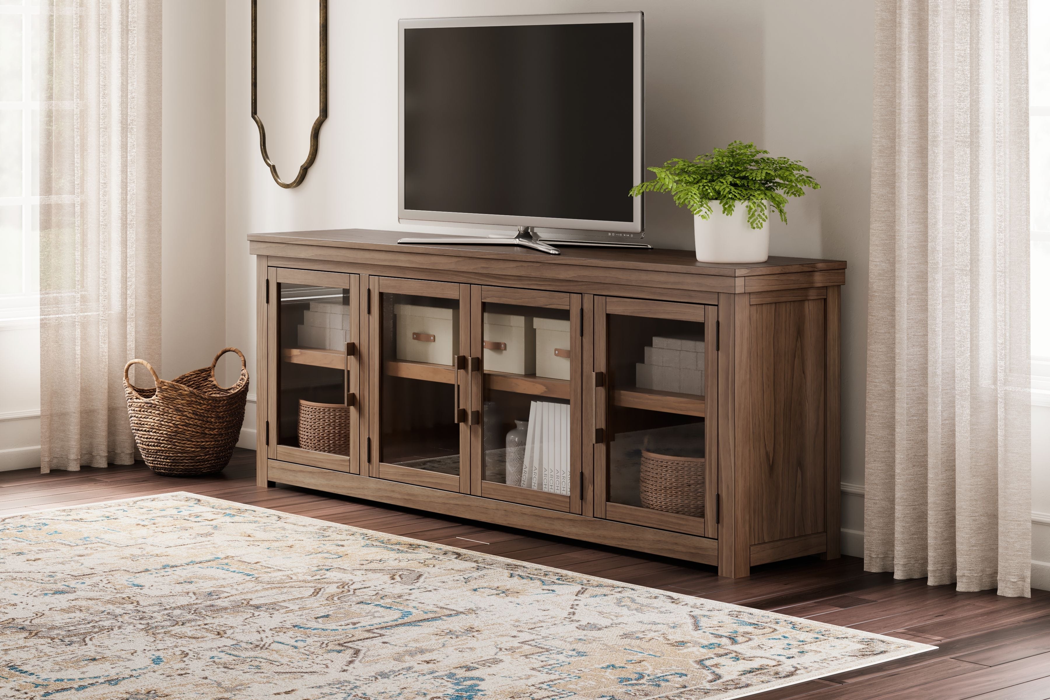 Signature Design by Ashley® Boardernest - Brown - Extra Large TV Stand | Meri Furniture