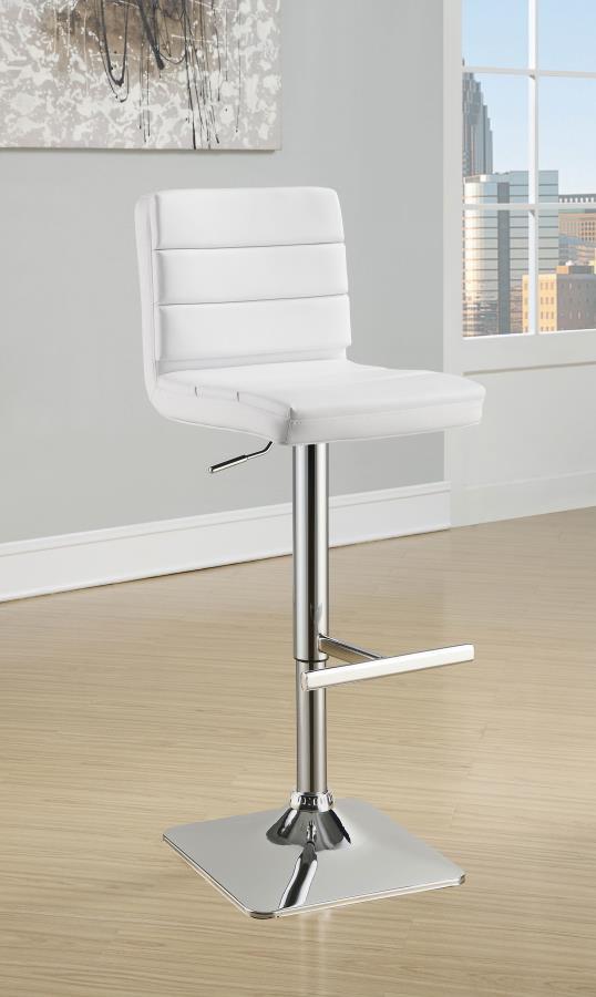 Coaster Fine Furniture Bianca - Square Upholstered Adjustable Bar Stools (Set of 2) | Meri Furniture