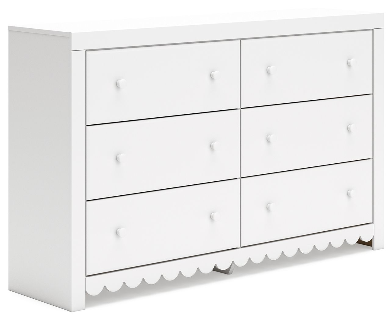 Signature Design by Ashley® Mollviney - White - Six Drawer Dresser | Meri Furniture