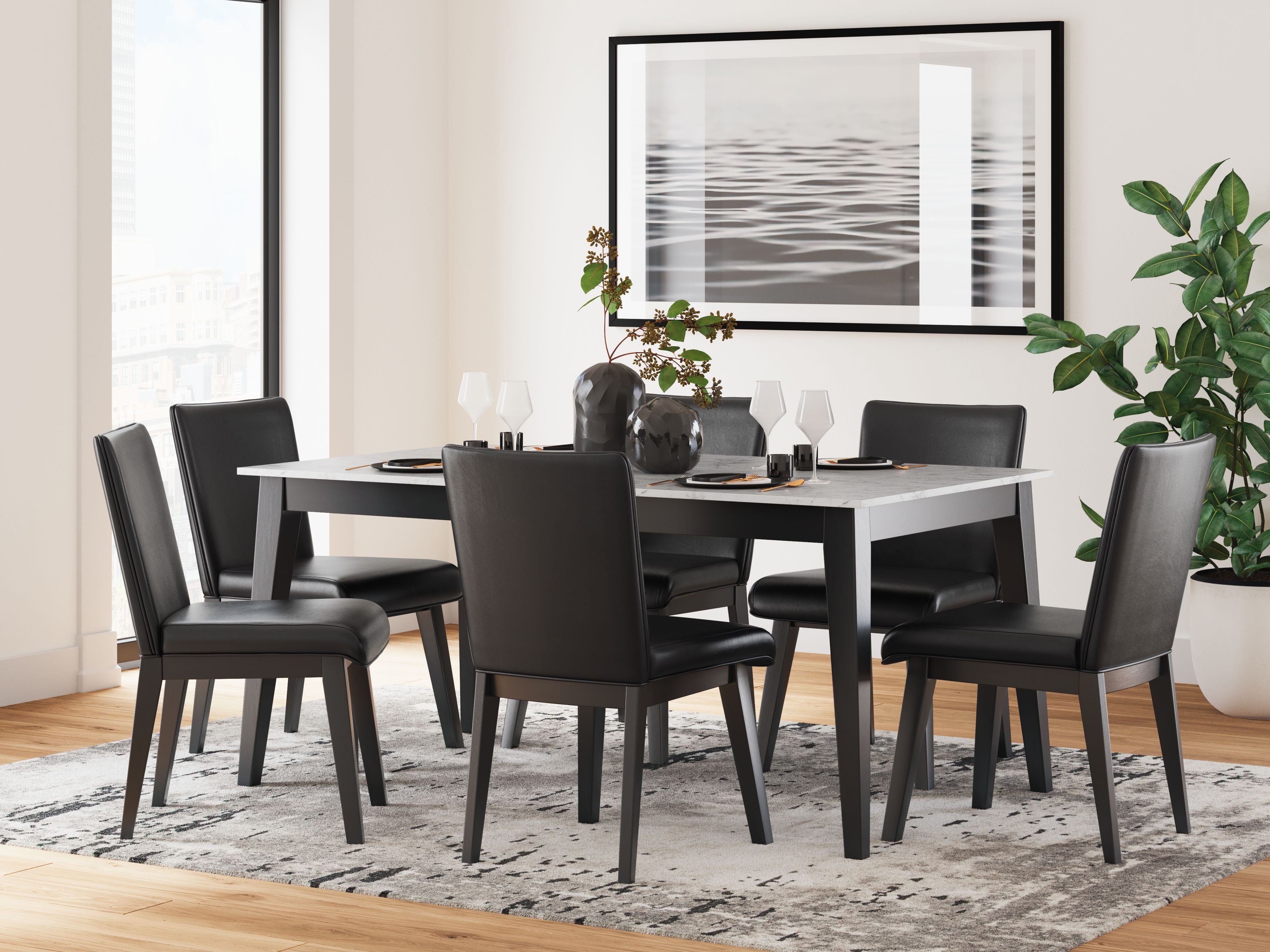 Signature Design by Ashley® Jettaya - Rectangular Dining Room Set | Meri Furniture