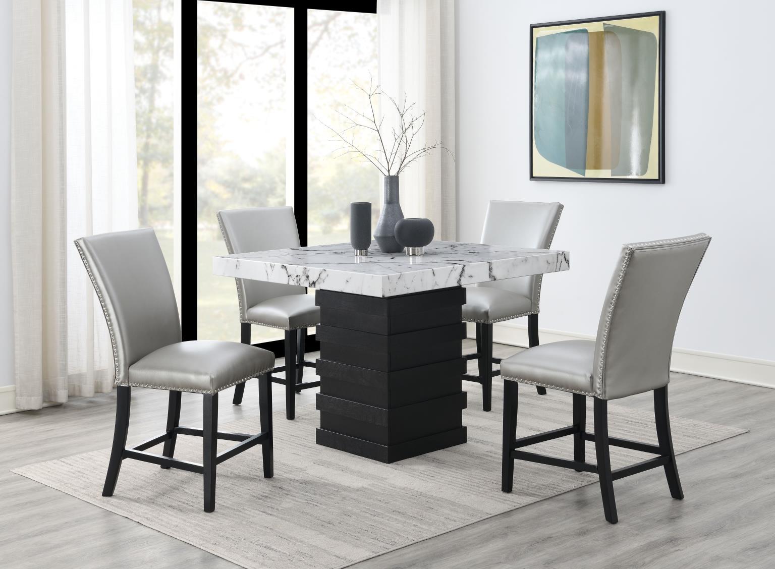 D138 - Counter Height Table - White / Black