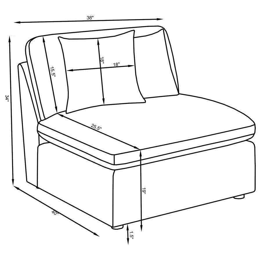 Hobson - Upholstered Modular Sectional Sofa With Ottoman