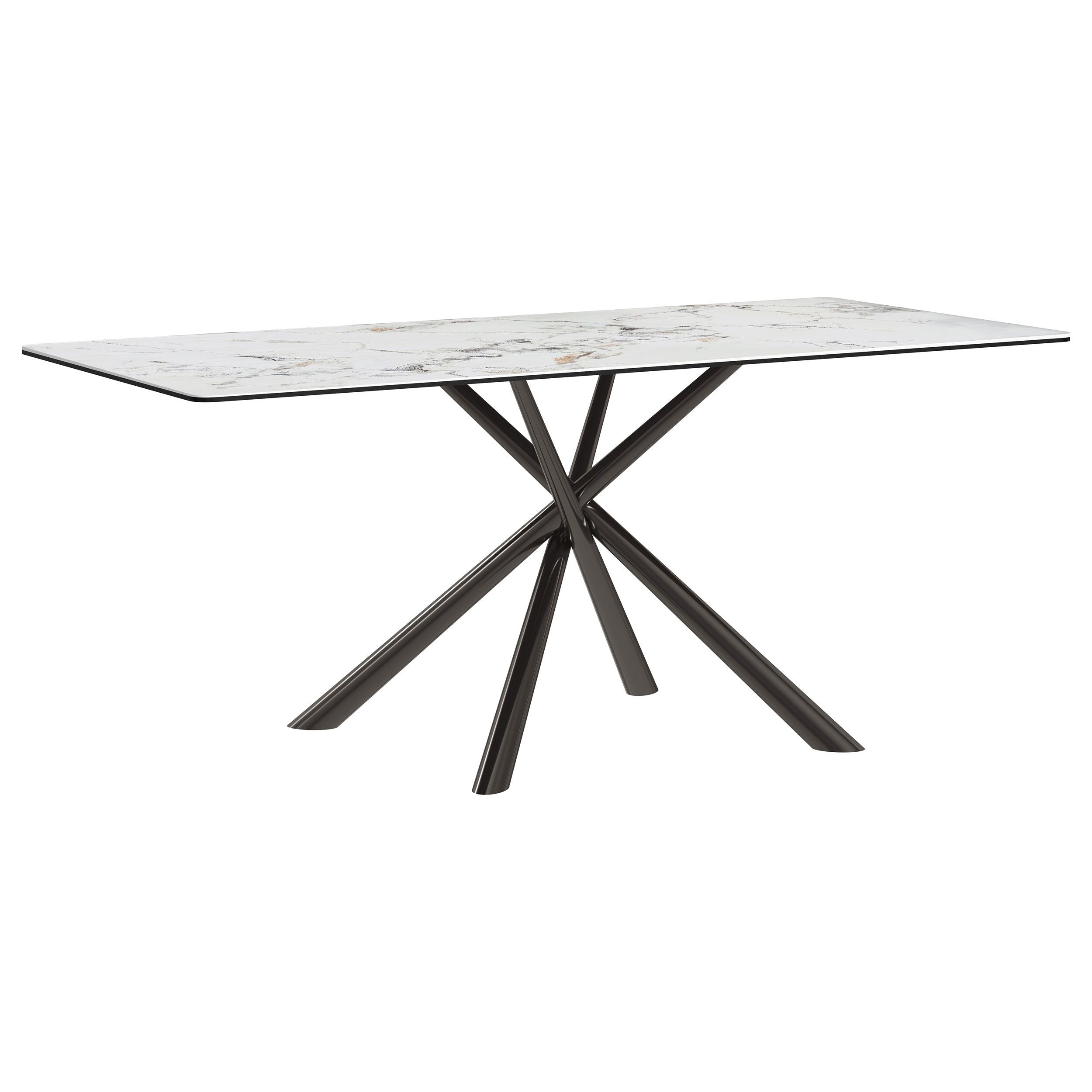 Coaster Fine Furniture Carvell - Rectangular Sintered Stone Dining Table - Mirage White | Meri Furniture