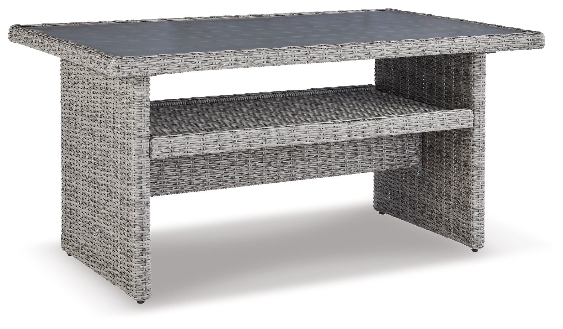 Signature Design by Ashley® Naples Beach - Light Gray - Rect Multi-use Table | Meri Furniture