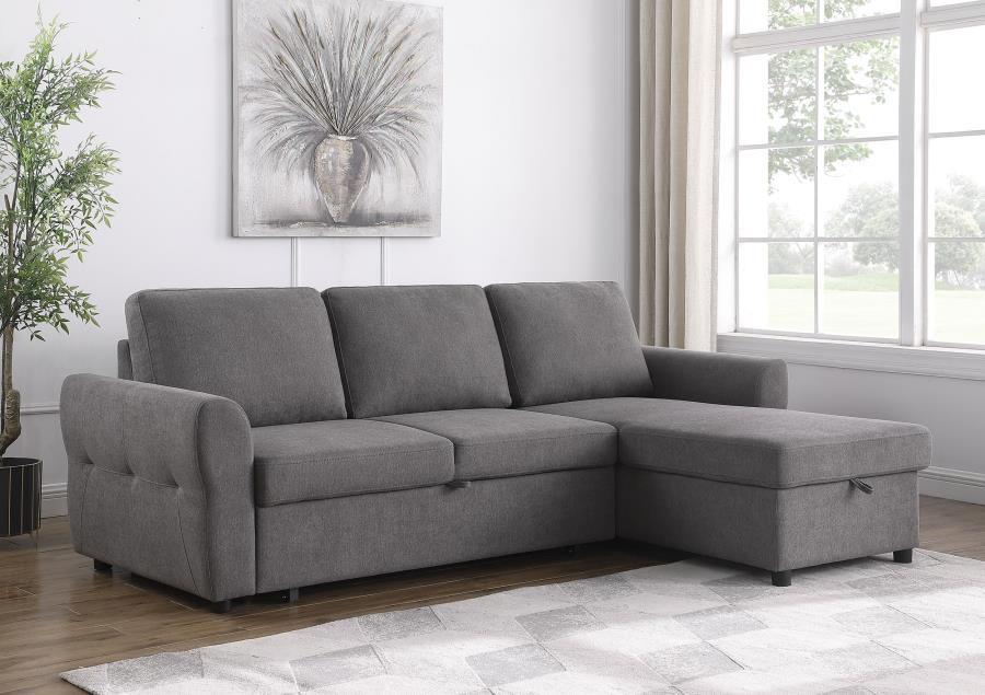 Coaster Fine Furniture Samantha - Upholstered Storage Sleeper Sectional Sofa | Meri Furniture