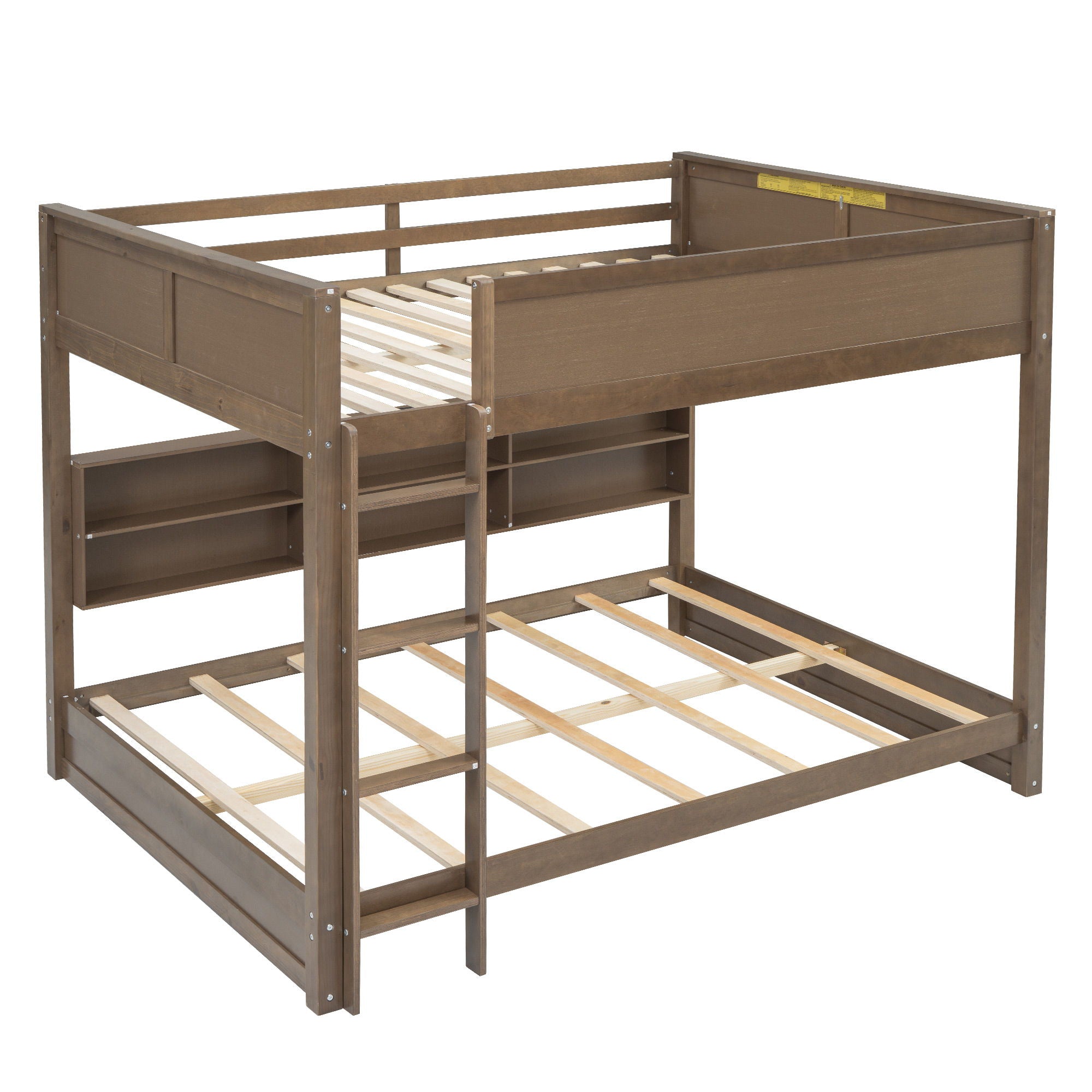 Bunk Bed With Storage Cabinets And USB Ports