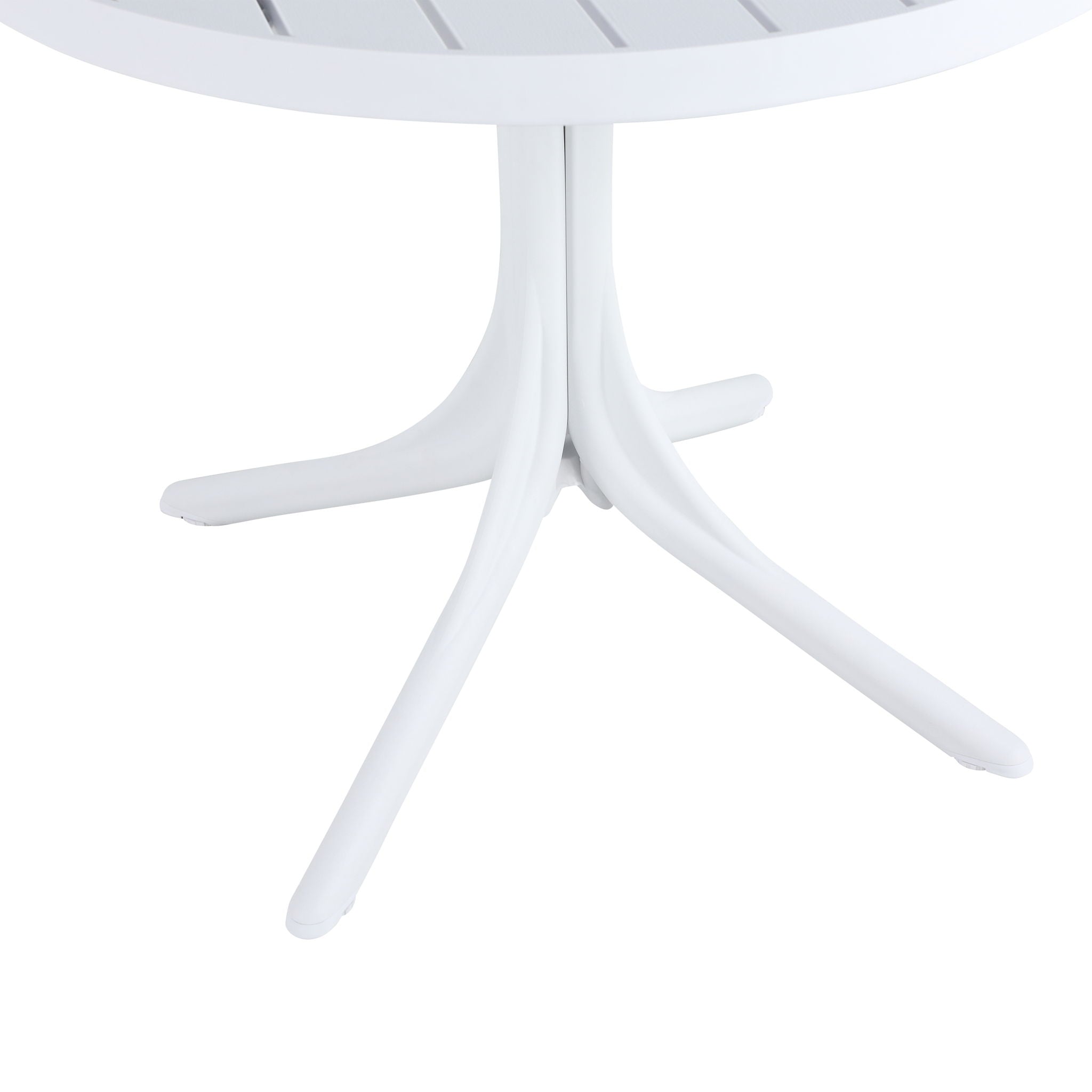 Modern Round Table, Waterproof, UV Resistant And Durable - White