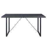 ACME Nakula - Dining Table - Gray Oak & Black Finish | Meri Furniture