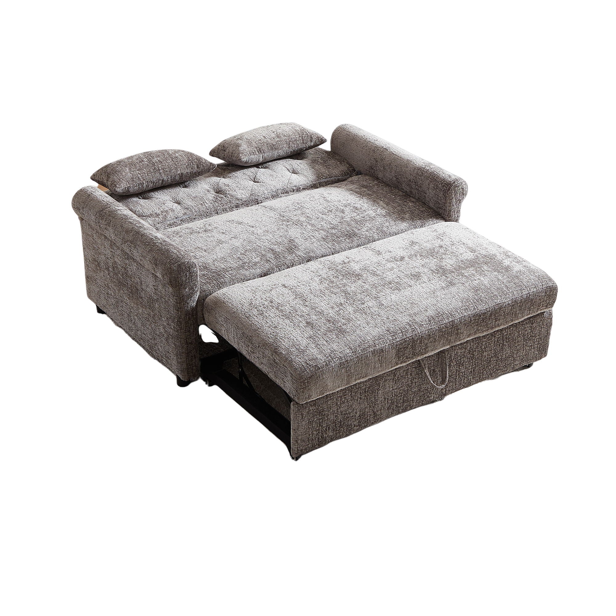 Loveseat Sofa Bed, Pull - Out Couch Sleeper & 2 Pillows