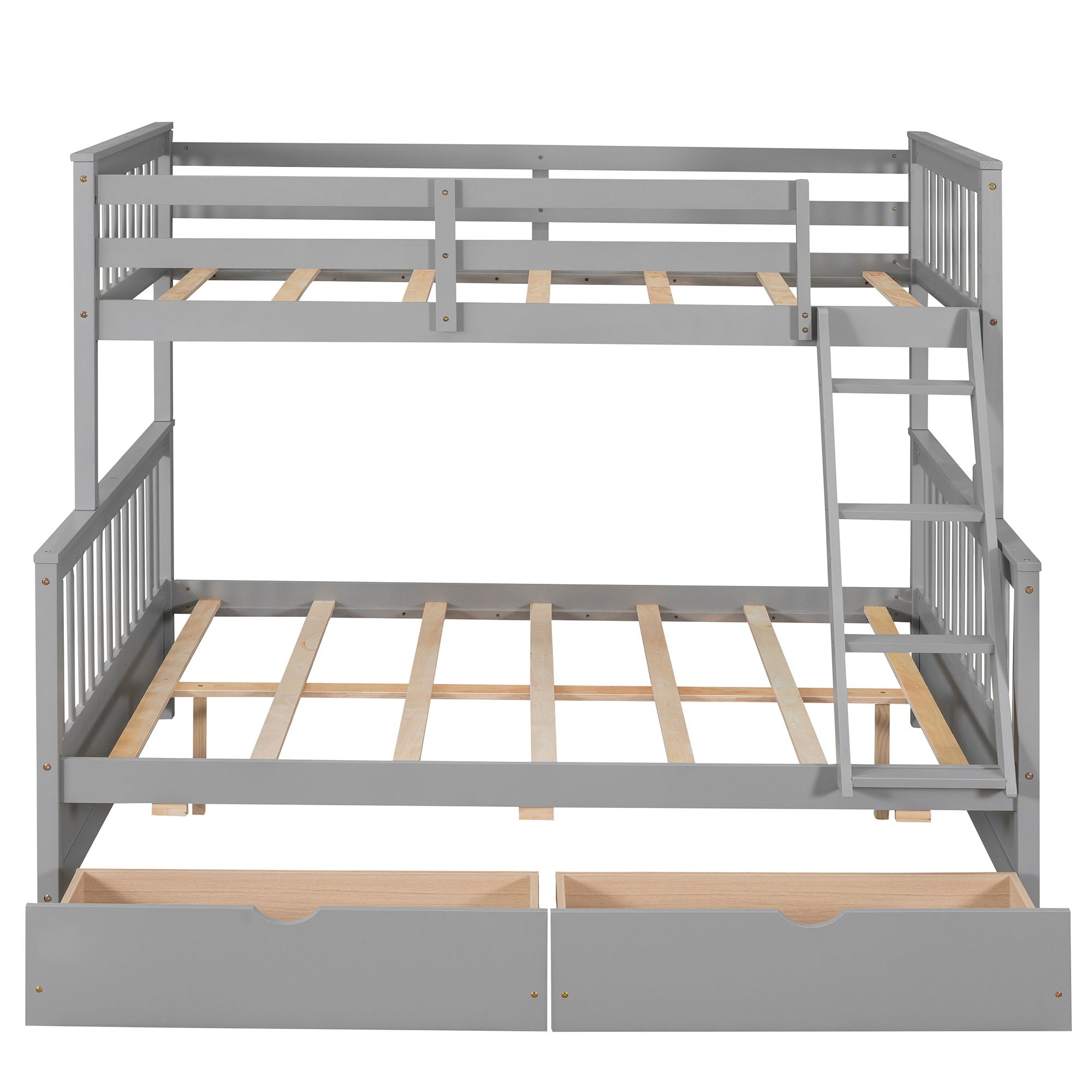Bunk Bed With Ladders And 2 Storage Drawers