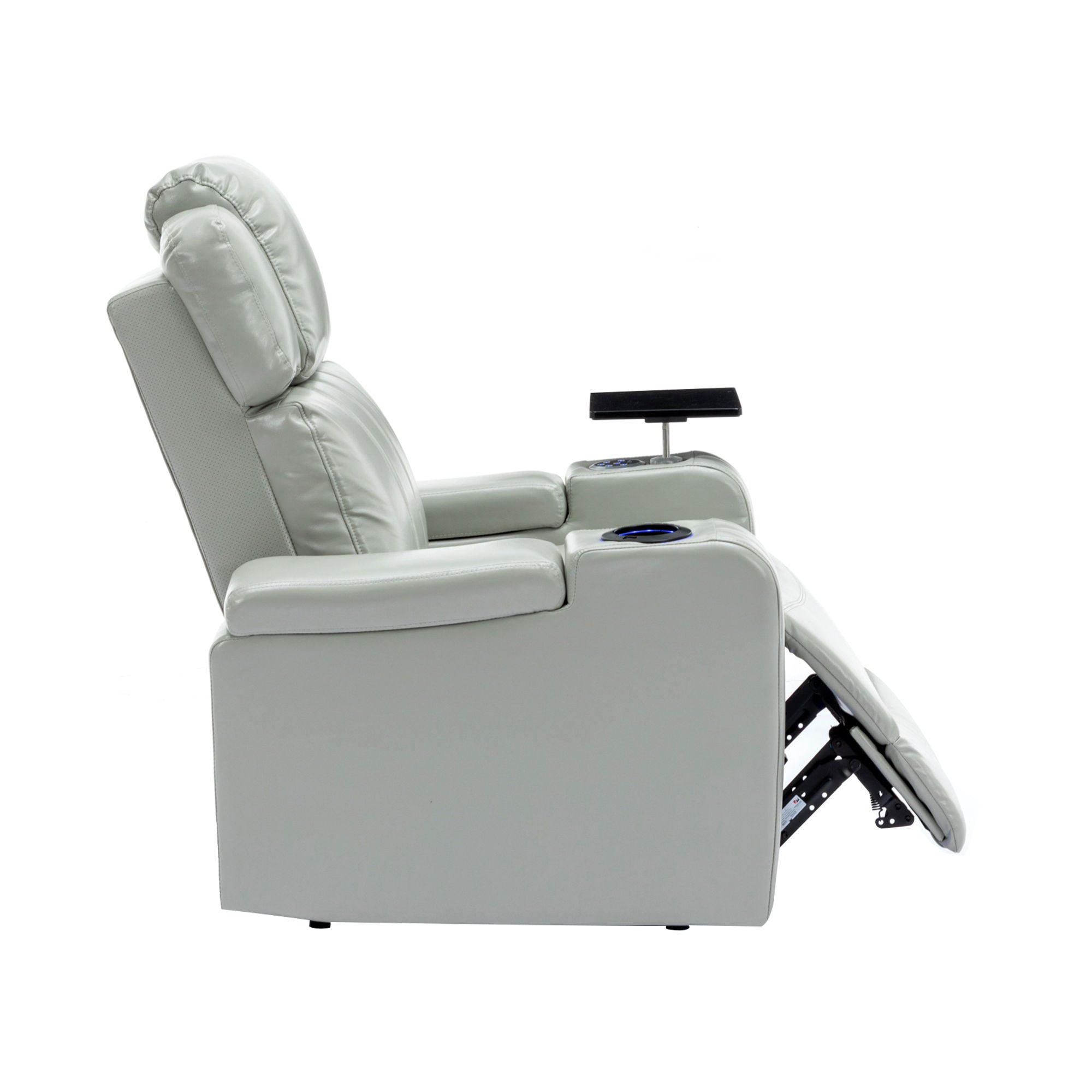 Power Recliner Theater Chair With Cooling Cup Holder, Bluetooth Speaker, LED Lights, USB Ports