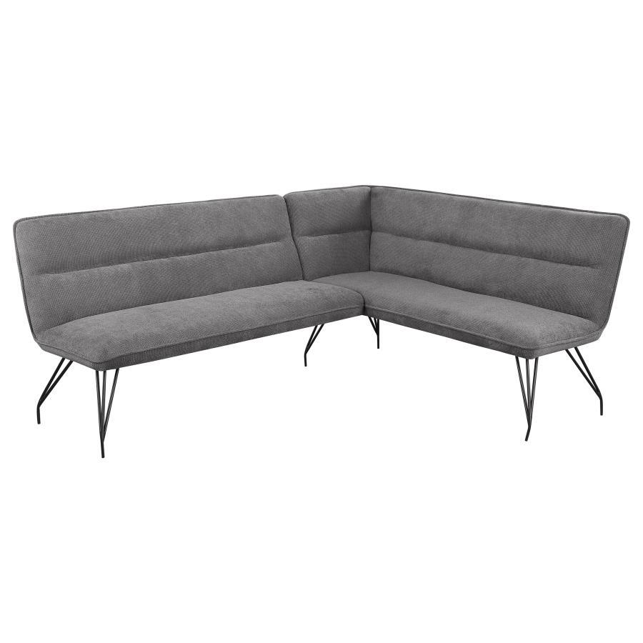 Coaster Fine Furniture Dodson - Fabric Upholstered L-Shaped Nook Dining Bench | Meri Furniture