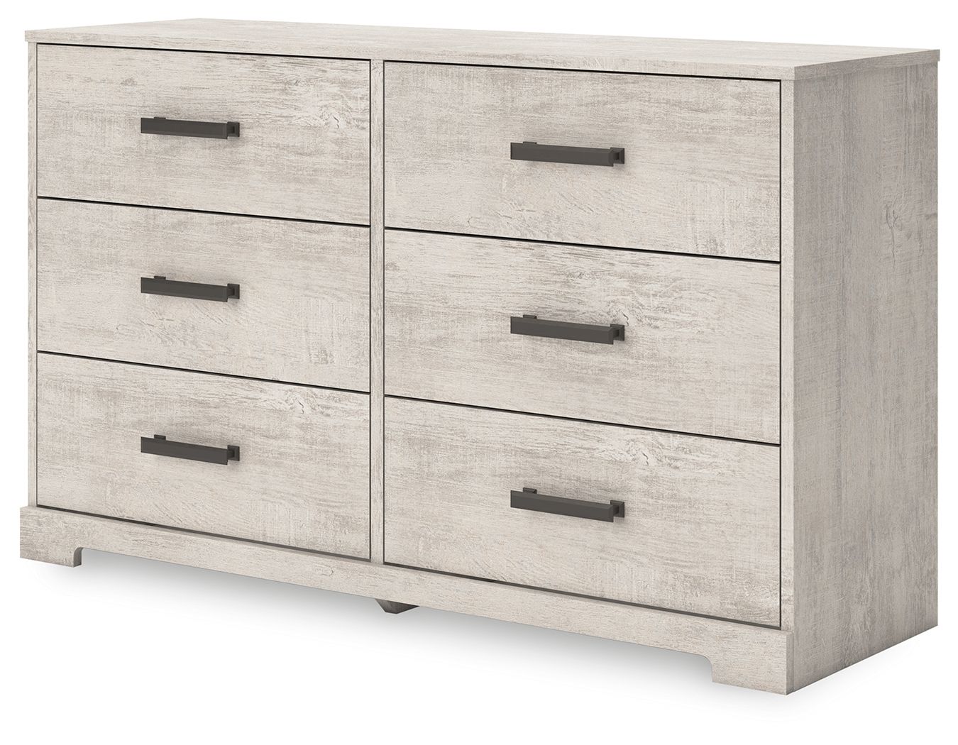 Signature Design by Ashley® Shawburn - Whitewash - Six Drawer Dresser | Meri Furniture