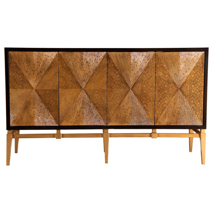 Coaster Fine Furniture Zira - Wood Parquet Storage Accent Cabinet | Meri Furniture