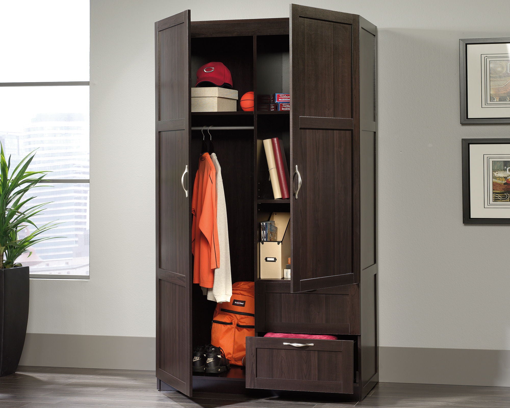 Wardrobe/Storage Cabinet Cinnamon Cherry