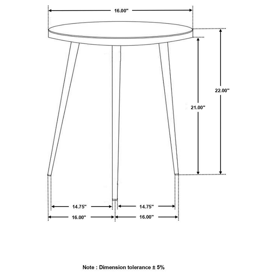 Coaster Fine Furniture Acheson - Round Marble Top Side Table - White And Gold | Meri Furniture