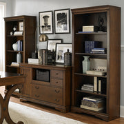 Liberty Furniture Brookview - Open Bookcase - Dark Brown | Meri Furniture