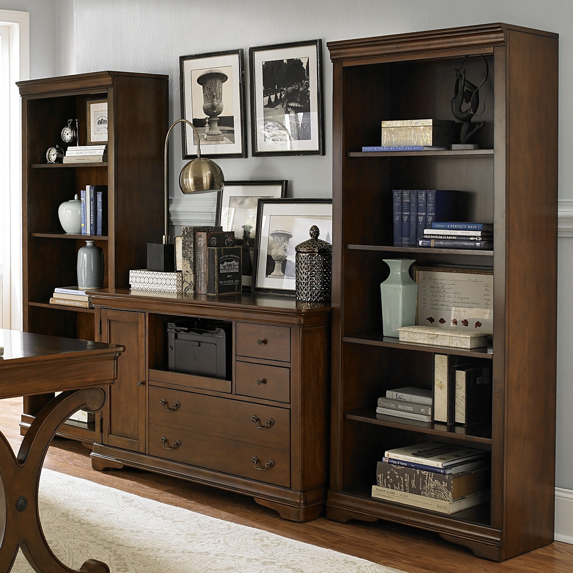 Liberty Furniture Brookview - Open Bookcase - Dark Brown | Meri Furniture