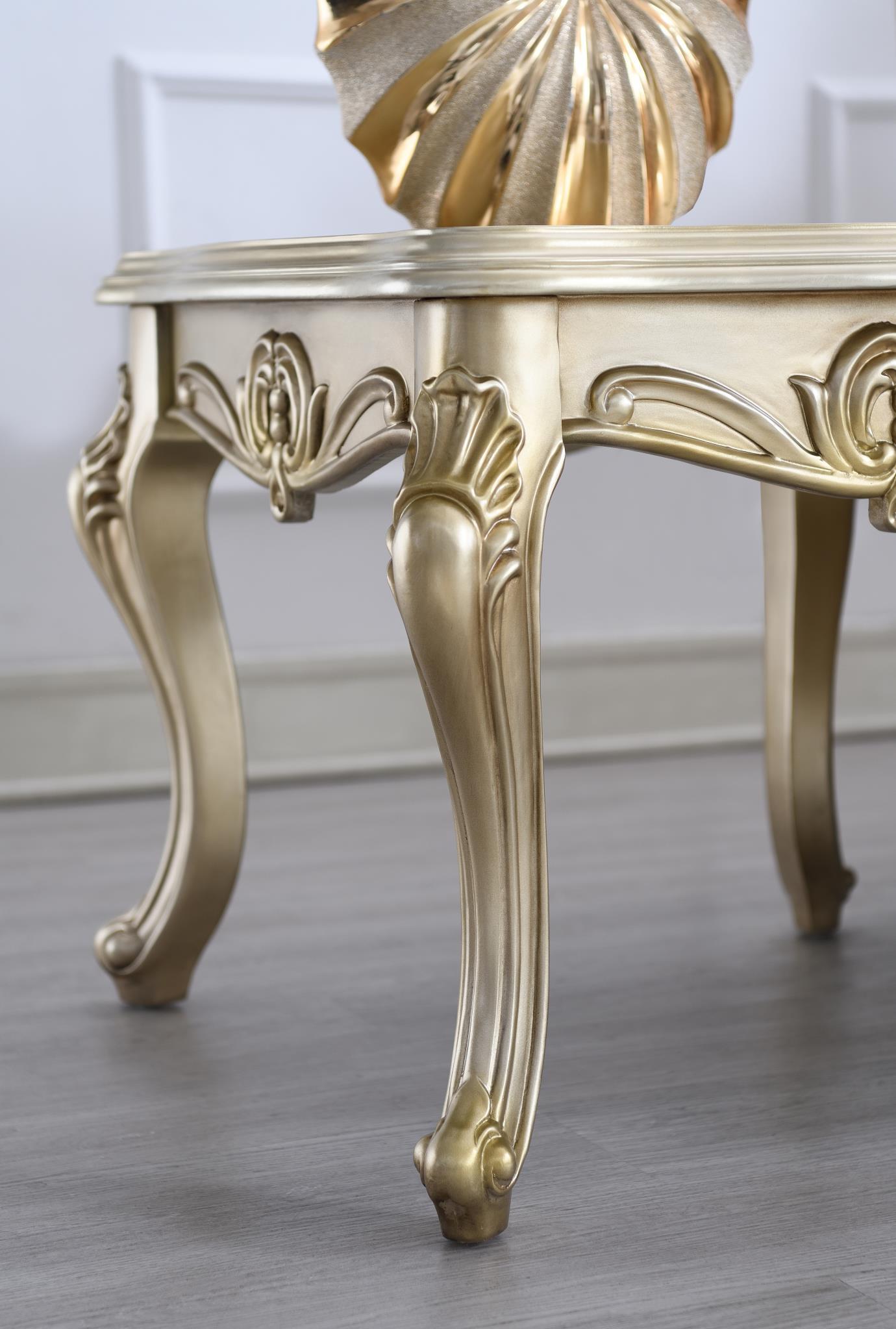 T199 - Coffee Table & 2 End Tables - Gold