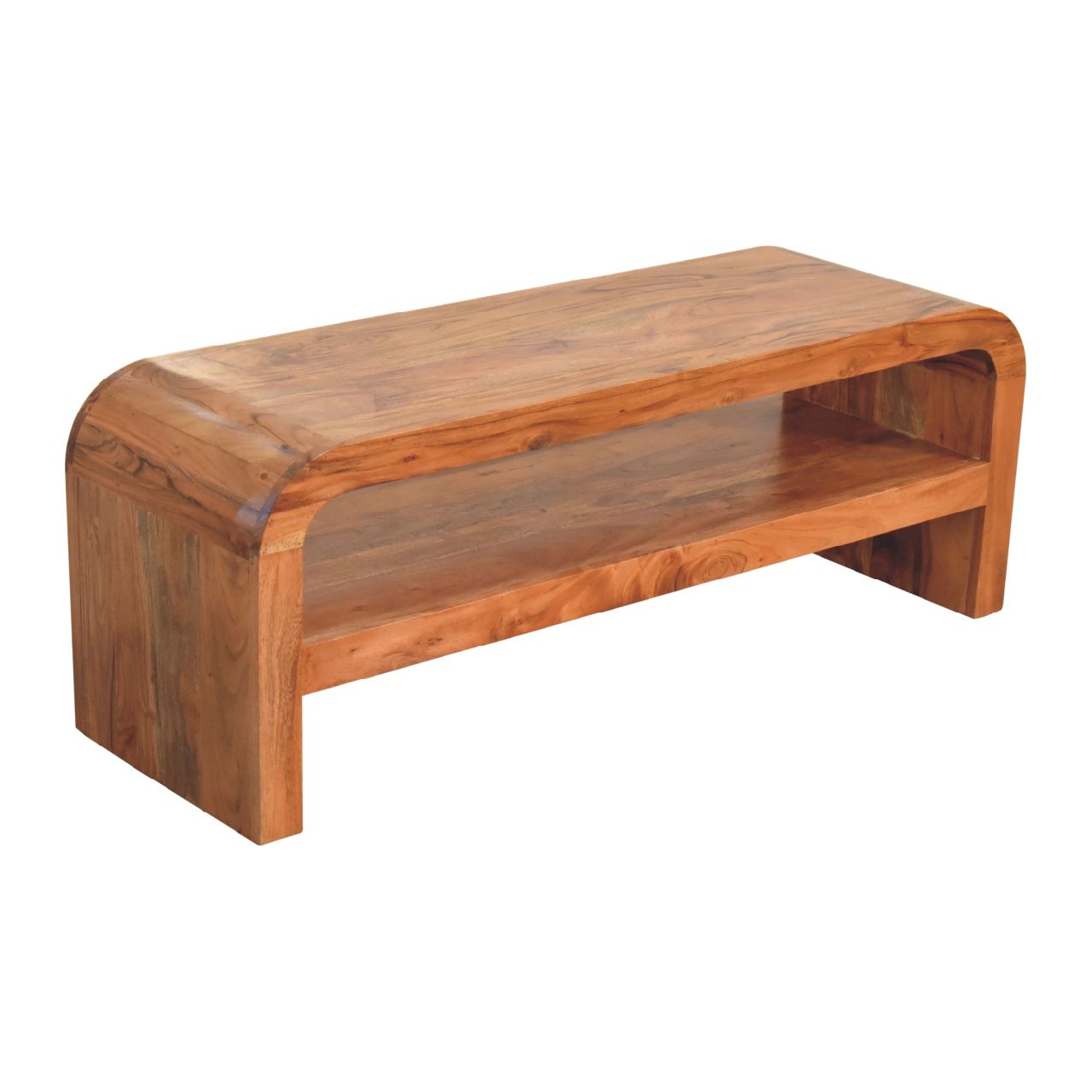 Darcy - Media Unit With Shelf - Antique Brown