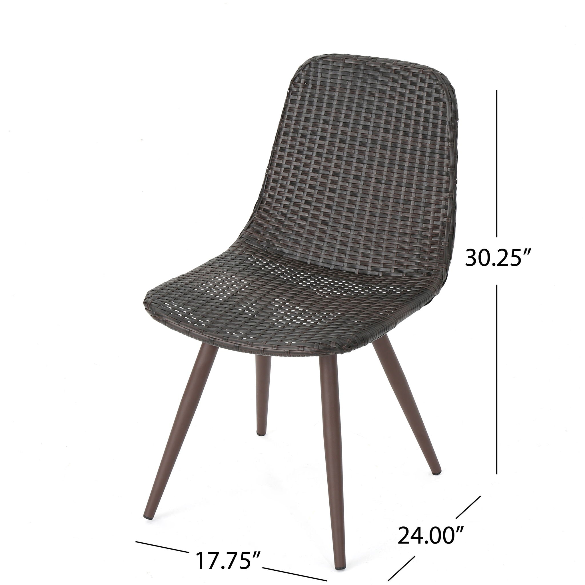 Dreamweaver - Outdoor Dining Chair With Powder Coated Legs (Set of 2) - Brown