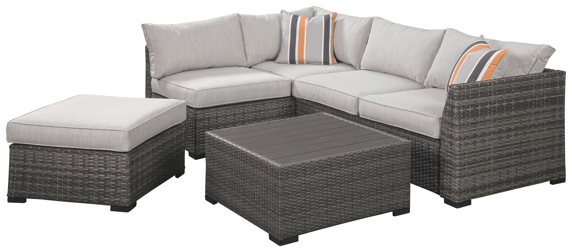 Ashley Furniture Cherry Point - Gray - 4 Pc. - Lounge Set | Meri Furniture