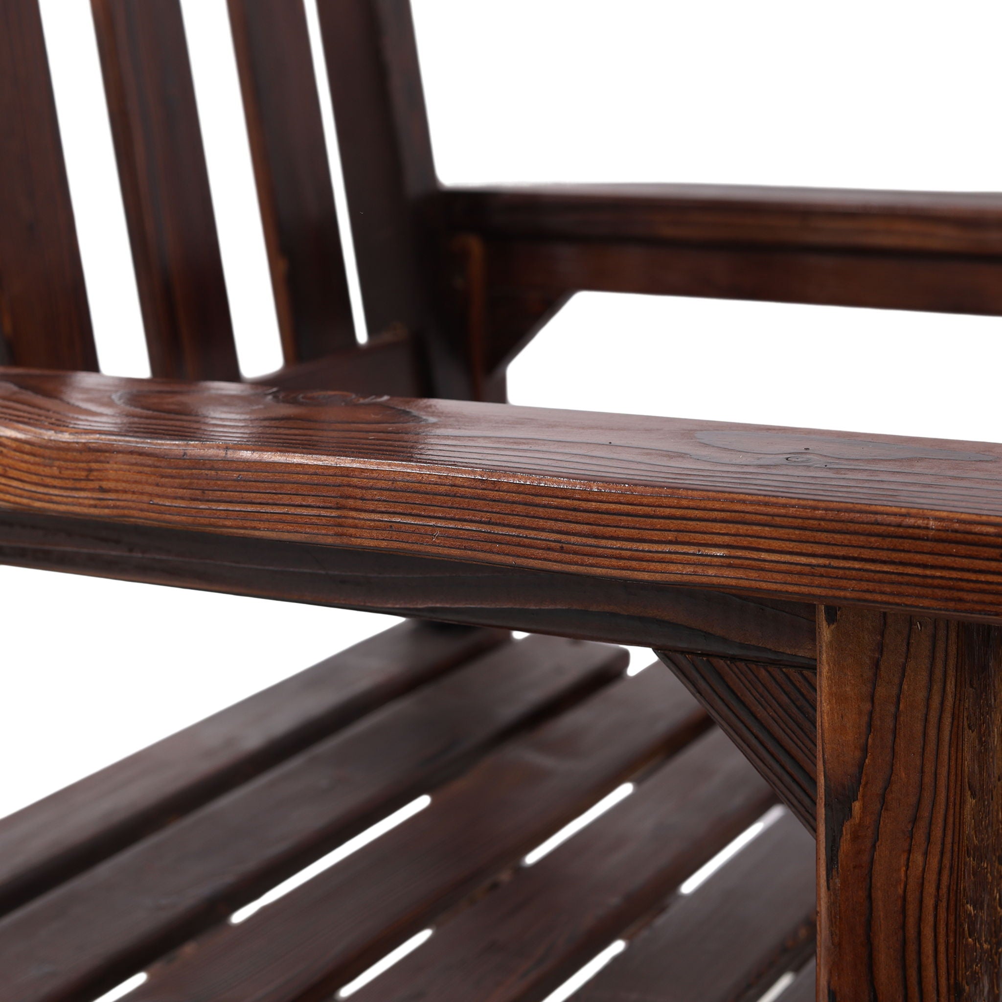 Oversized Porch Rocker Chair With Wide Seat And Tall Backrest