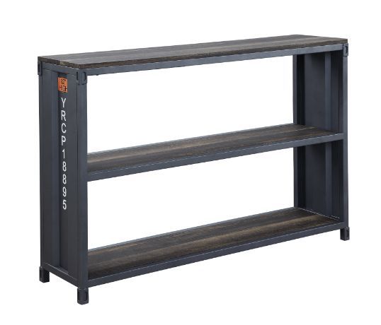 ACME Cargo - Bookshelf - Weathered Oak & Gunmetal Finish | Meri Furniture