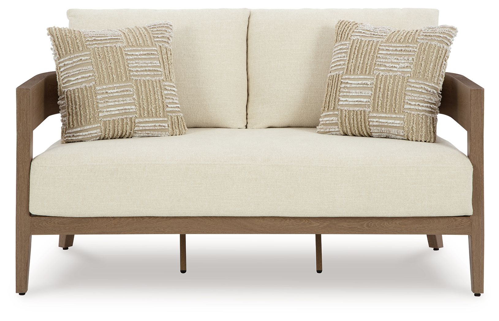 Signature Design by Ashley® Serene Bay - Dark Brown / White - Loveseat With Cushion | Meri Furniture