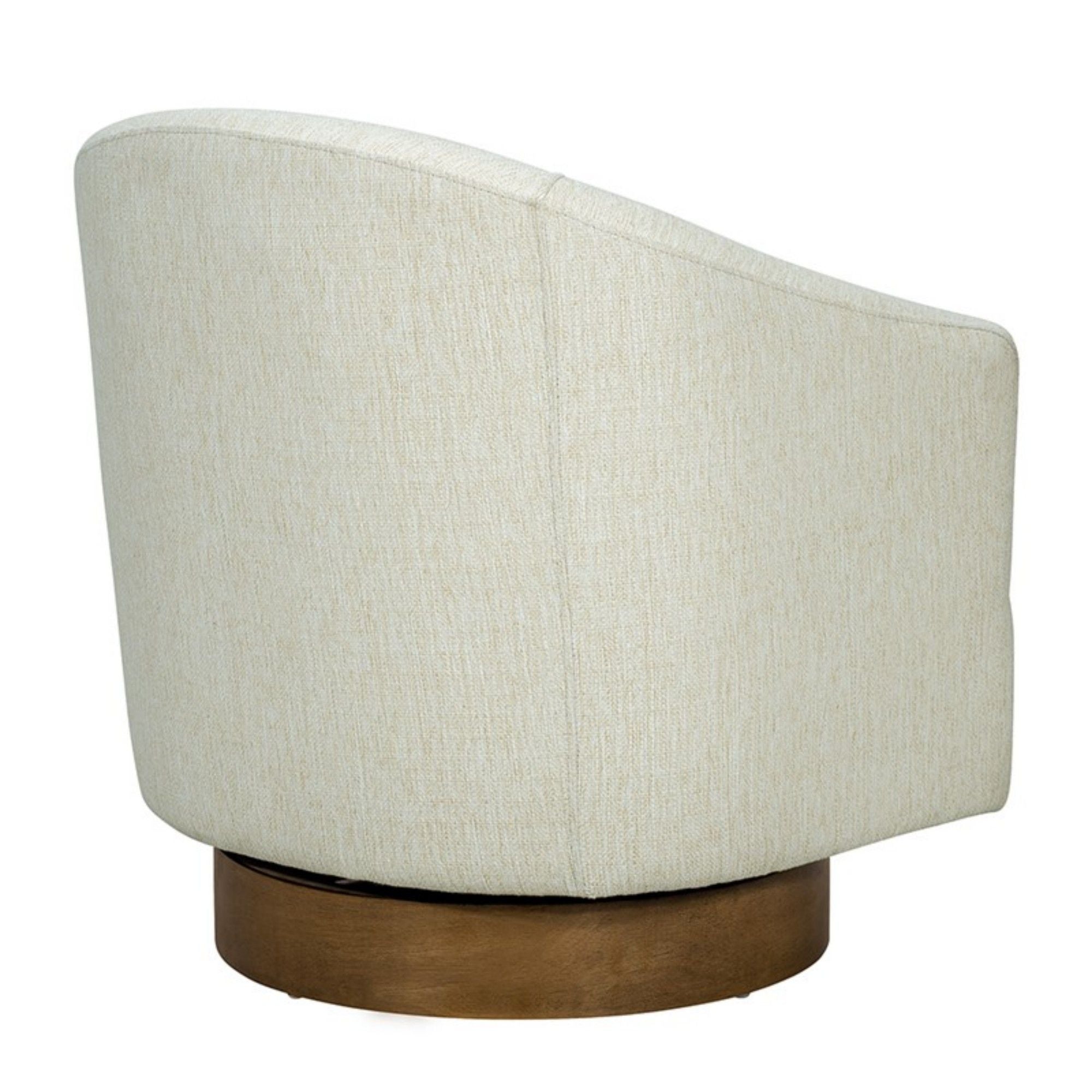 Upholstered Swivel Chair - Cream
