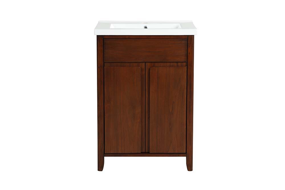 ACME Lelia - Sink Cabinet - Walnut Finish | Meri Furniture