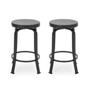 Modern Industrial Counter Stool Set With Swivel Function