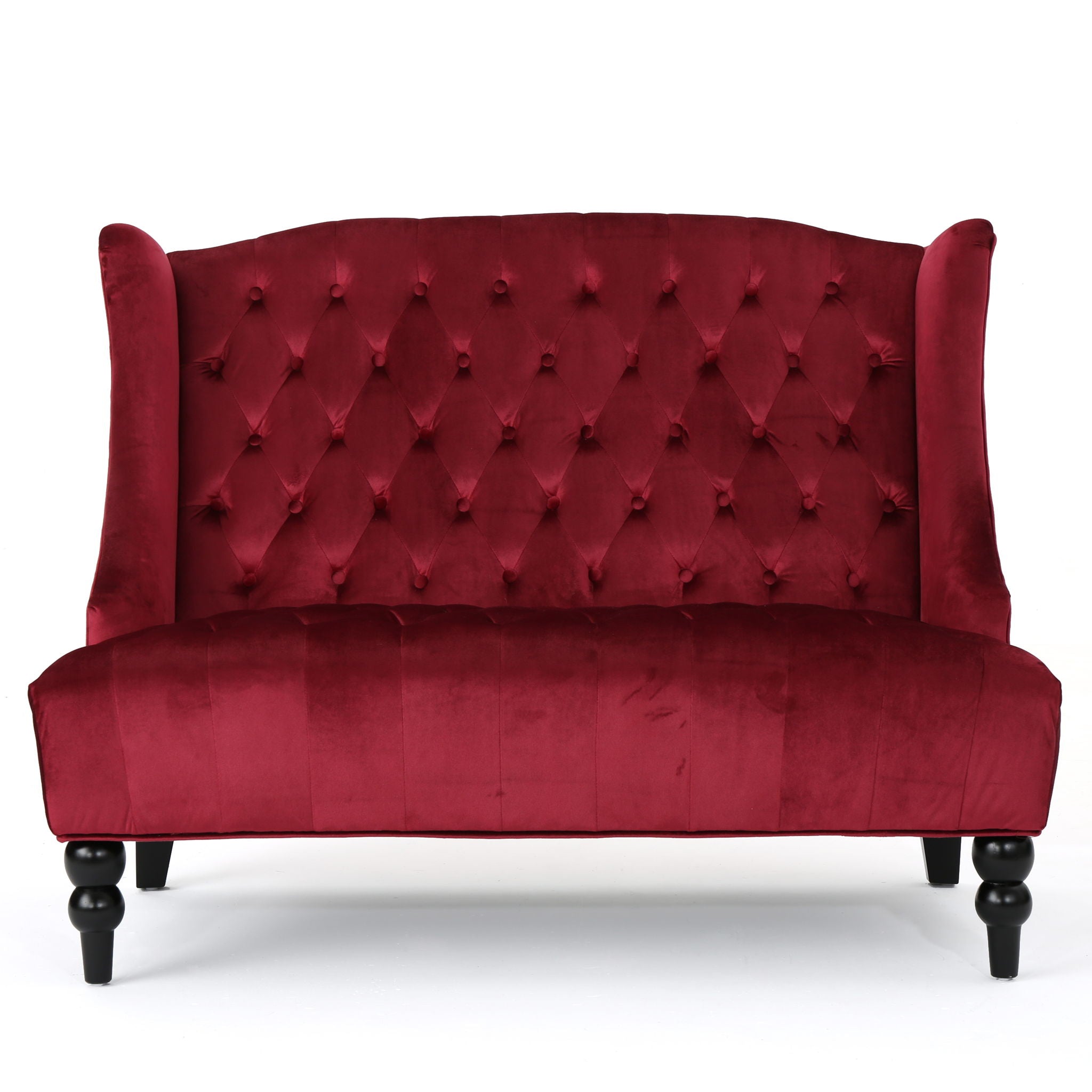 Nurturing - Upholstered Loveseat With Wing Back And Diamond Tufting
