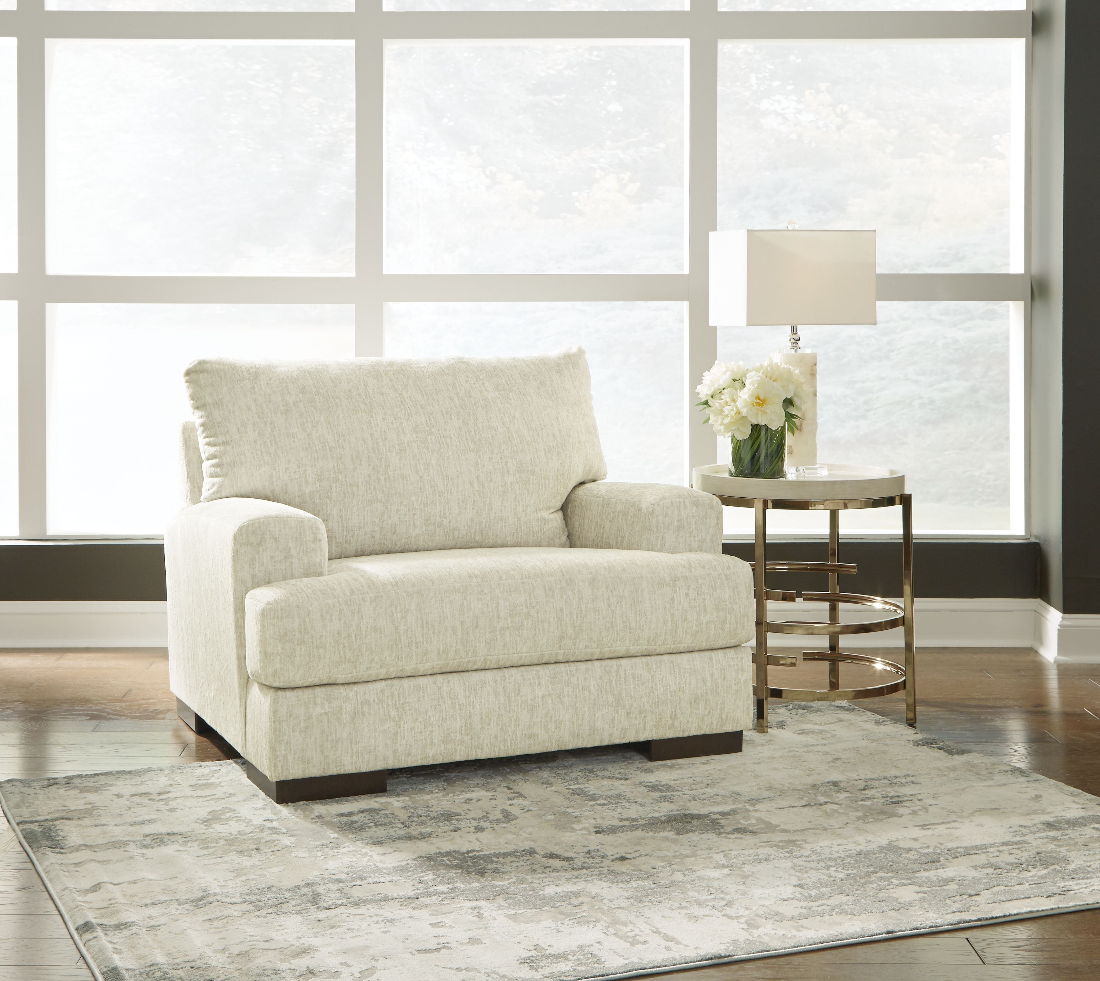 Signature Design by Ashley® Caretti - Parchment - Chair And A Half | Meri Furniture