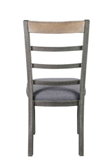 ACME Ornat - Side Chair (Set of 2) - Gray Fabric & Antique Gray | Meri Furniture