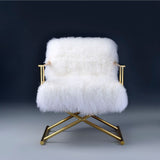 Bagley - Accent Chair - Wool & Gold Brass