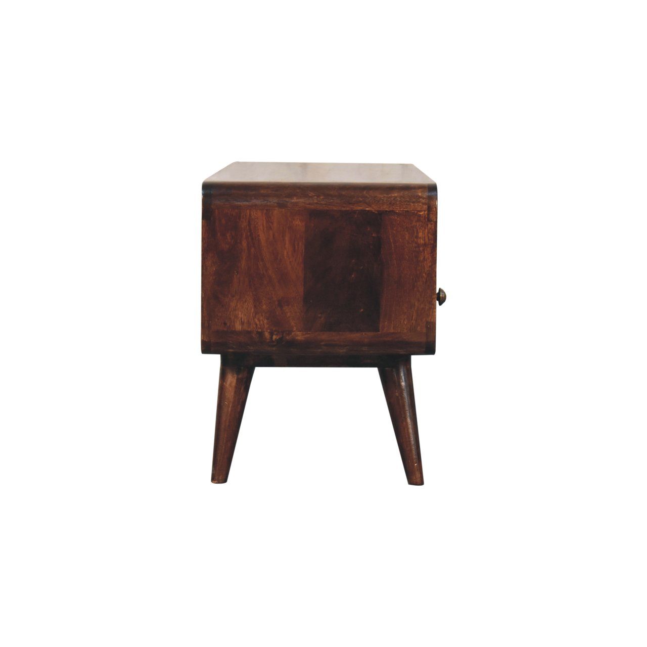 Solid Wood Curved Media Unit