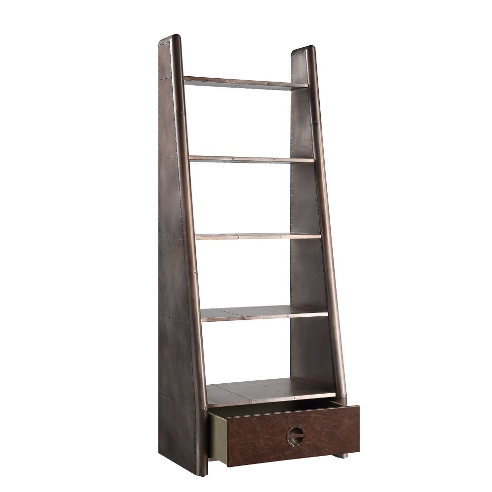 ACME Brancaster - Bookcase - Aluminum | Meri Furniture
