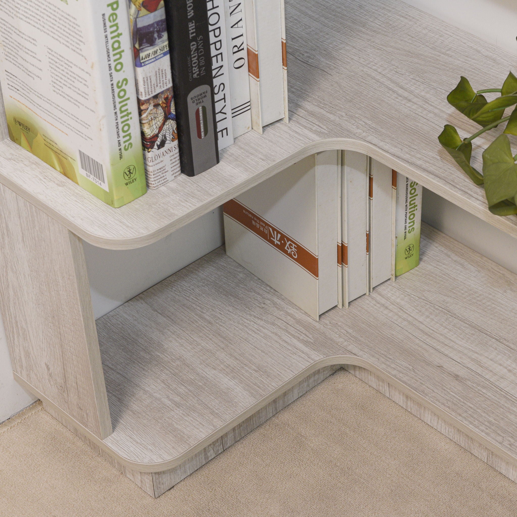 L-Shaped Corner Bookshelf