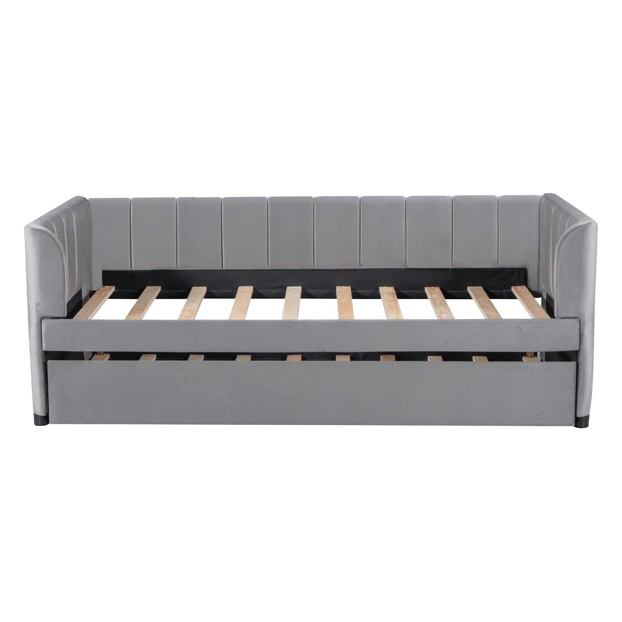 Upholstered Daybed With Ergonomic Design Backrest