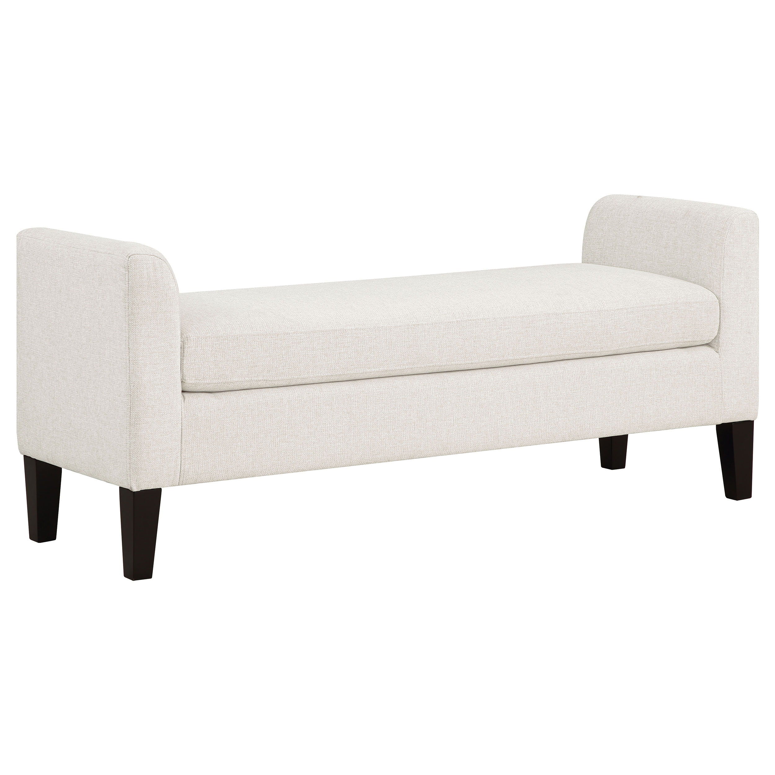 Coaster Fine Furniture Rex - Fabric Upholstered Accent Bench With Armrests - Vanilla | Meri Furniture