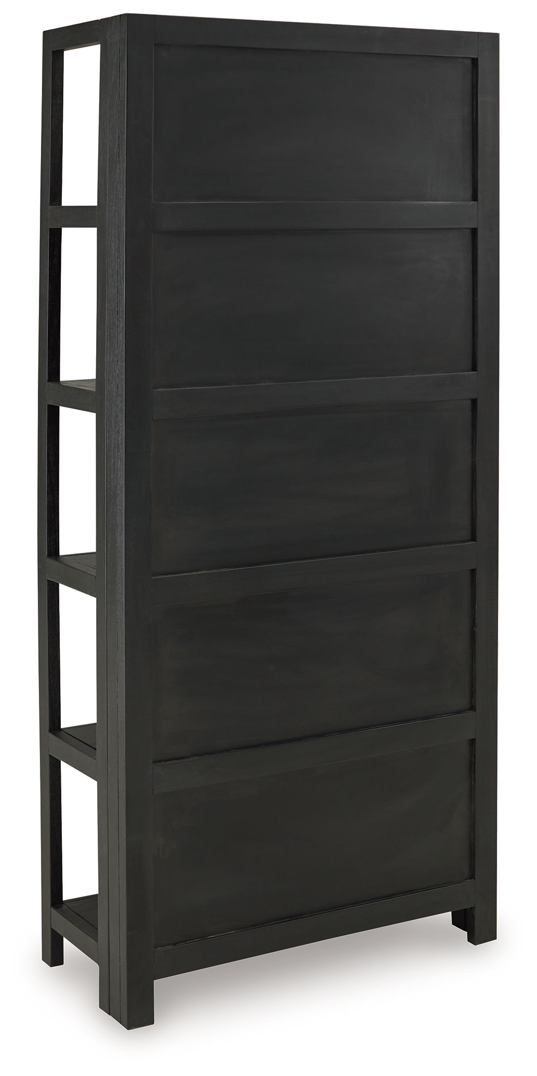 Signature Design by Ashley® Abyard - Black / Natural - Bookcase | Meri Furniture
