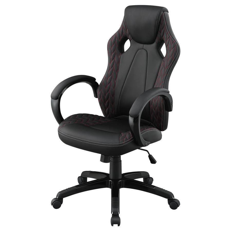 Coaster Fine Furniture Carlos - Upholstered Adjustable Home Office Desk Chair - Black | Meri Furniture