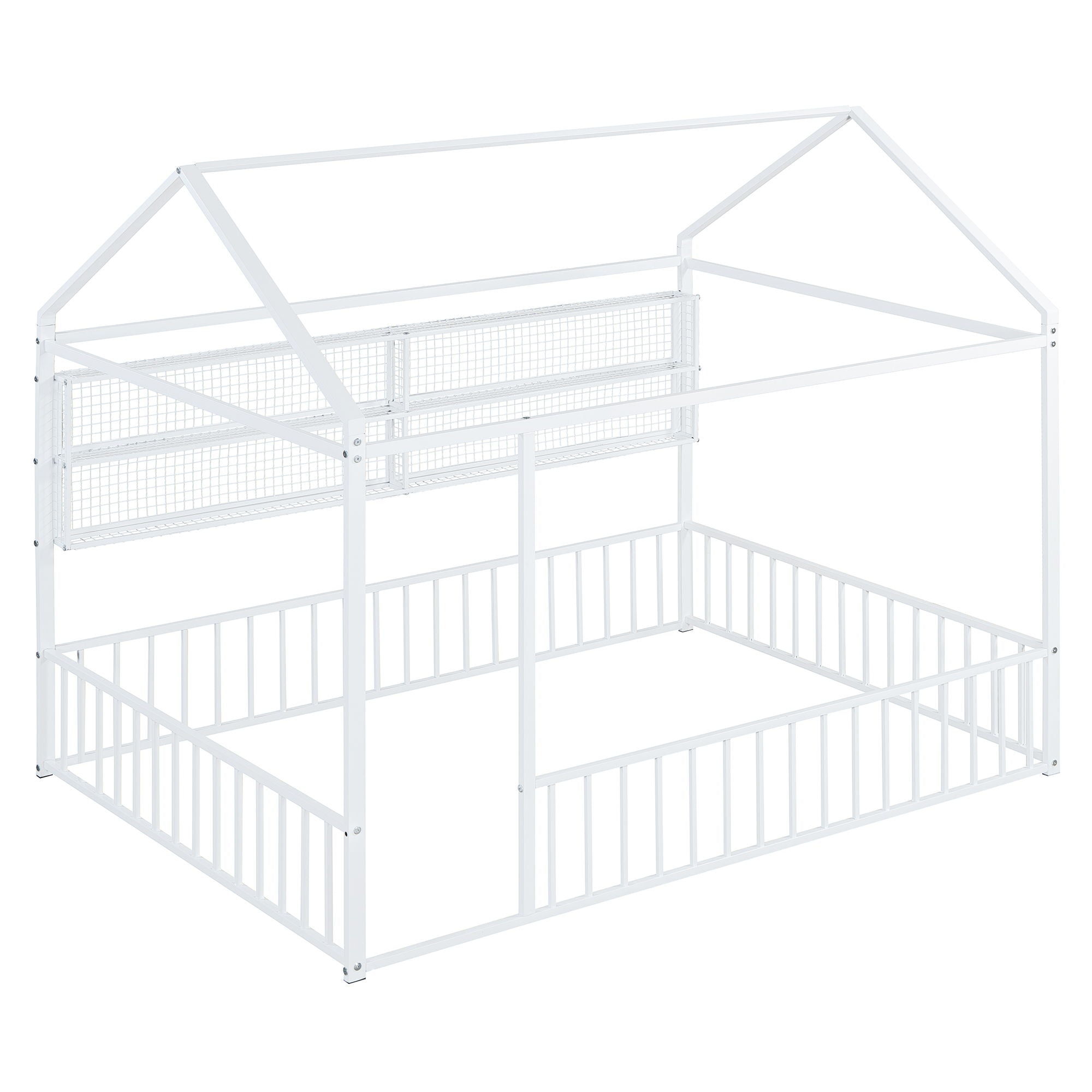 House Frame With Fence And Shelves