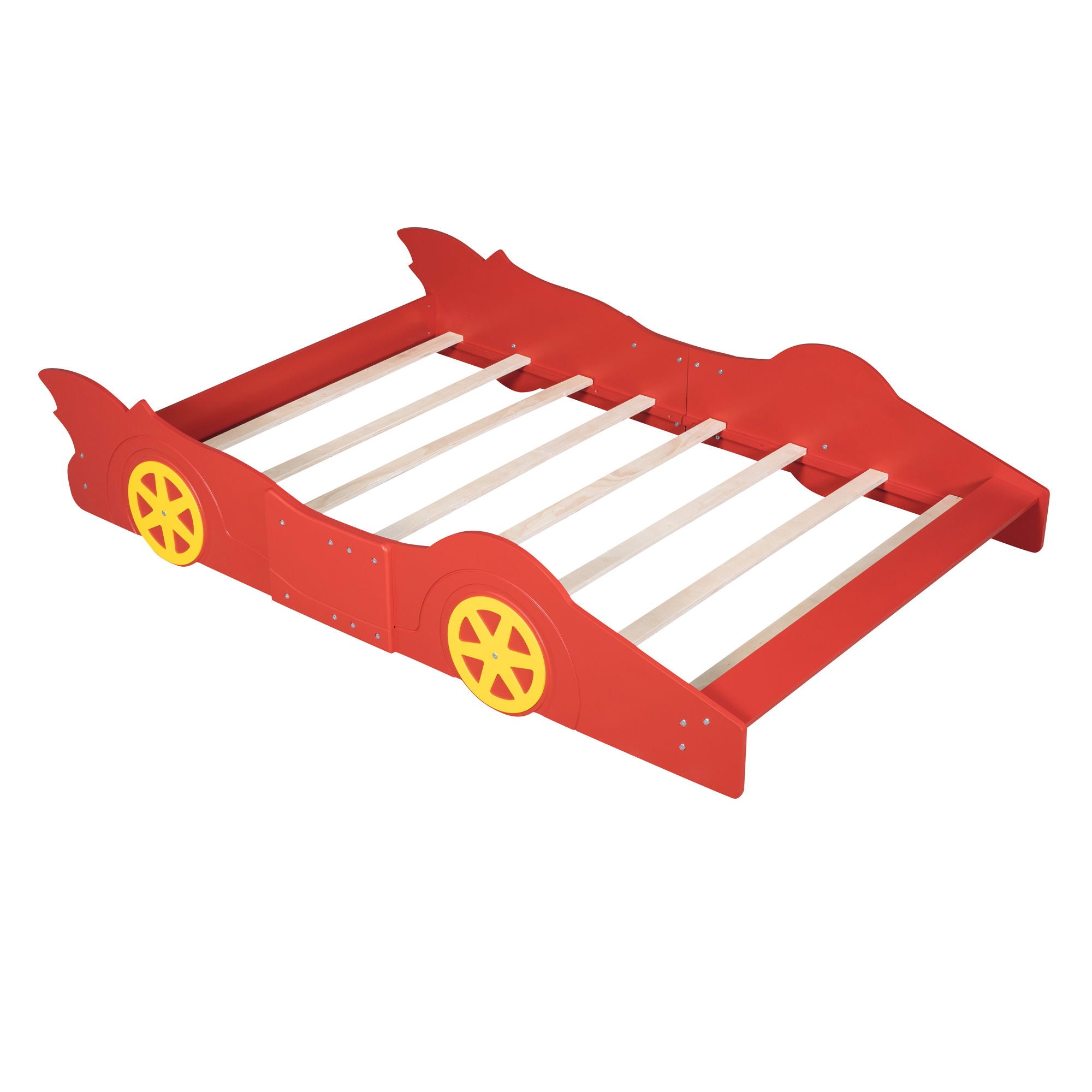 Race Car Shaped Platform Bed & Wheels